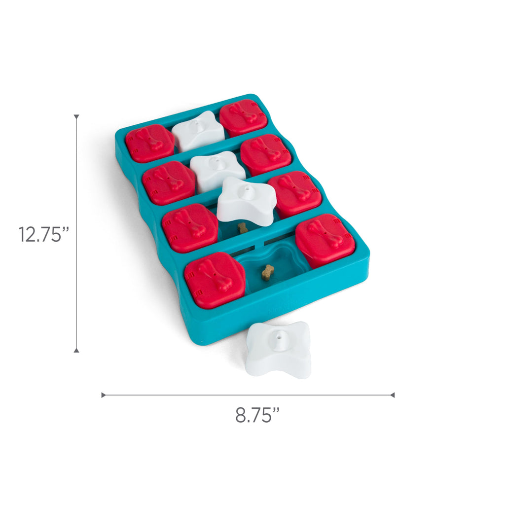 Outward Hound by Nina Ottosson Dog Brick – Interactive Treat Puzzle Enrichment Toy, Level 2 Intermediate