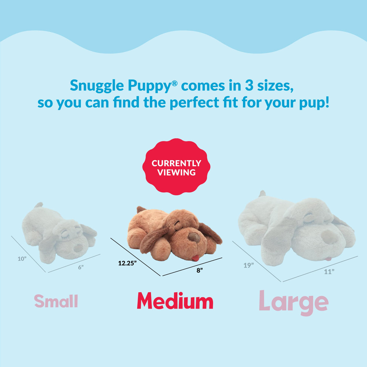 Snuggle Puppy Original Heartbeat Puppy Toy with Real-Feel Pulse & Heat Pack, Calming Sleep Aid for Puppy Anxiety, Crate Training, First Nights & New Puppy Transition - Biscuit