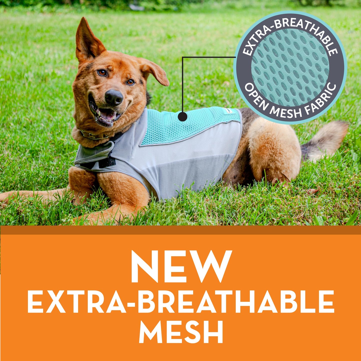 ThunderShirt Breeze for Dogs Calming Anxiety Vest, Medium, Aqua