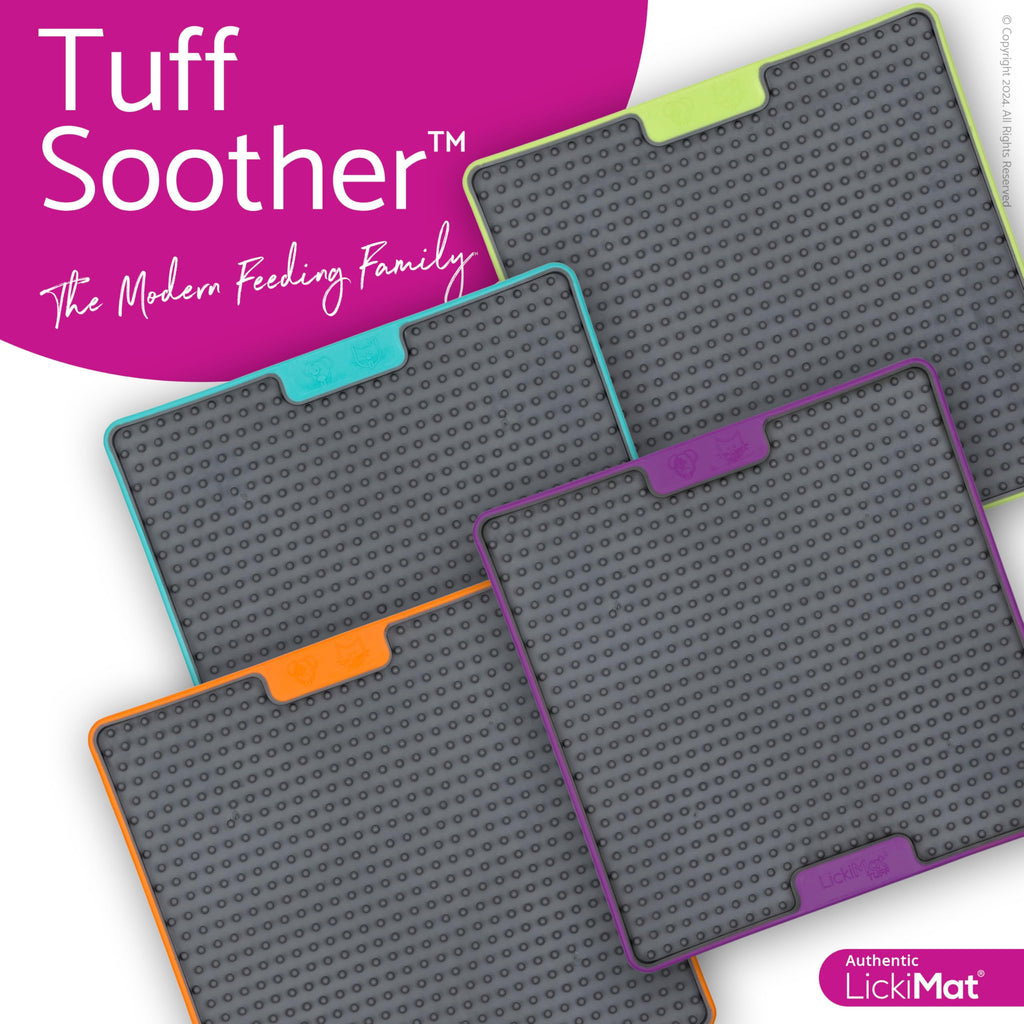 LickiMat Tuff, Heavy-Duty Soother, Dog Slow Feeder Lick Mat, Boredom Anxiety Reducer; Perfect for Food, Treats, Yogurt, or Peanut Butter, Fun Alternative to a Slow Feed Dog Bowl, Green